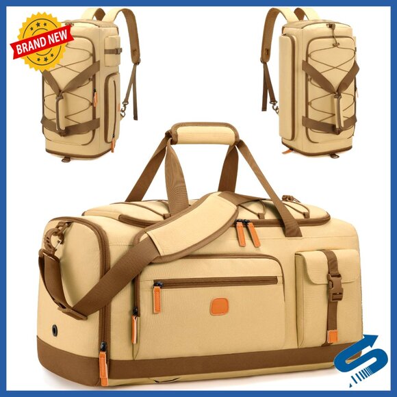 35L Travel Duffel Bag with Laptop & Shoe Compartment Water-Resistant Backpack